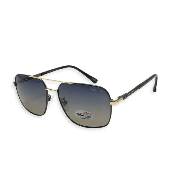 Hyphen Alloy Gold Dark Grey sunglasses by TAGHills