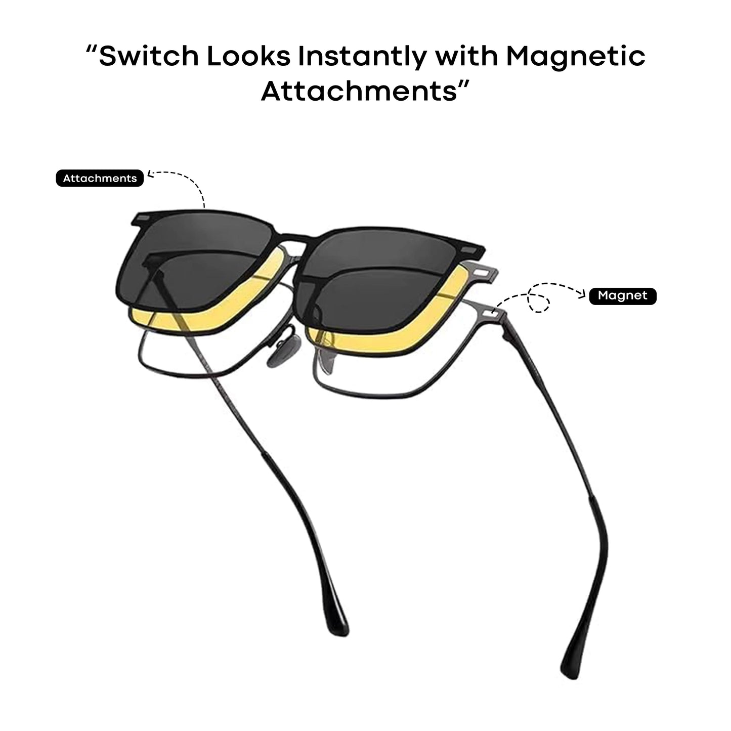 Taghills Klik – Magnetic Eyewear with Dual Polarized Clip-On Sunglasses |100% UV Protected 1