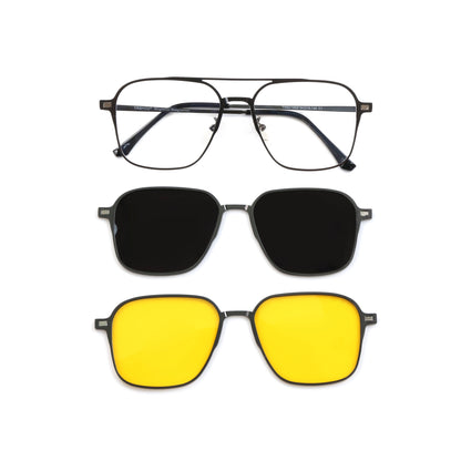 Taghills Klik 3-in-1 Eyewear – Polarized, Night Driving & Blue Protection | Unisex Polarized Clip on Sunglasses 2