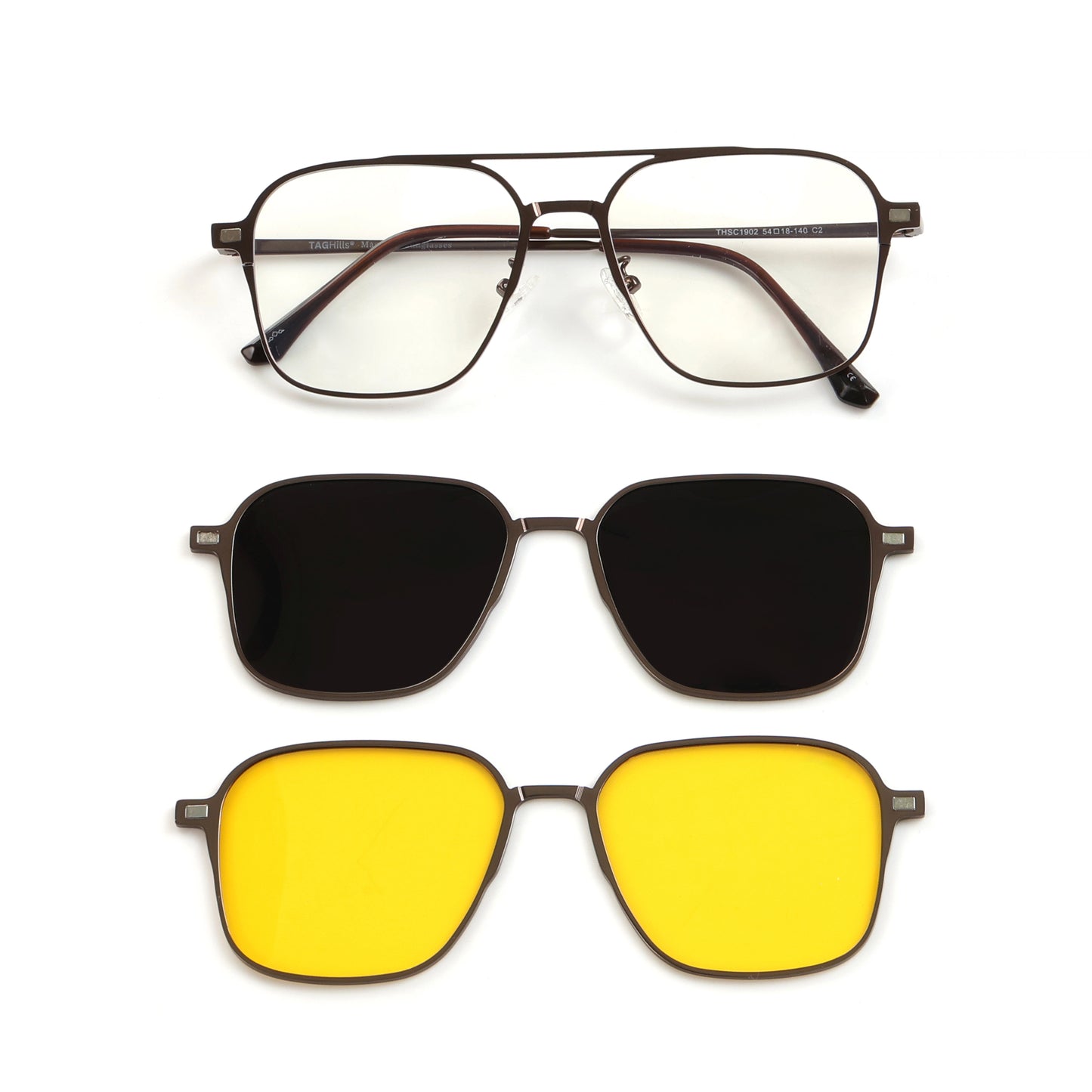 Taghills Klik 3-in-1 Eyewear – Polarized, Night Driving & Blue Protection | Unisex Polarized Clip on Sunglasses 2