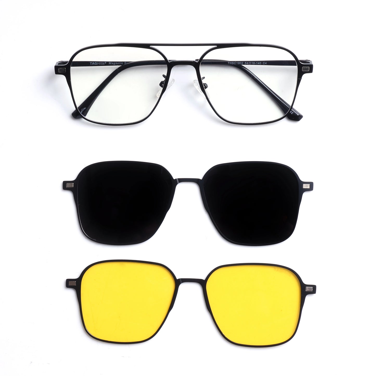 Taghills Klik 3-in-1 Eyewear – Polarized, Night Driving & Blue Protection | Unisex Polarized Clip on Sunglasses 2