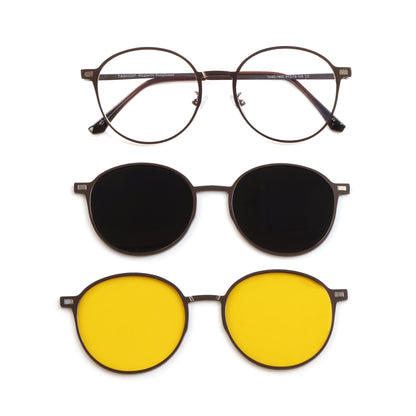 Taghills Klik Premium Eyewear – Stylish Magnetic Clip-Ons for Any Look | Polarized HD Vision Zero Power 3