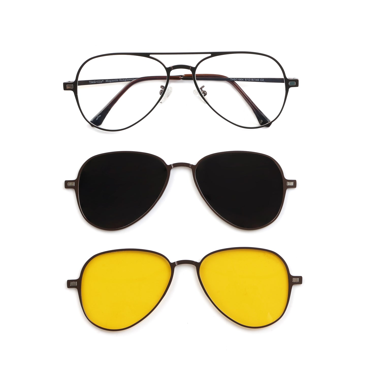 Klik Magnetic Clip-On Sunglasses | Blue Protection & Polarized Lenses with Dual Magnetic Shades. 4