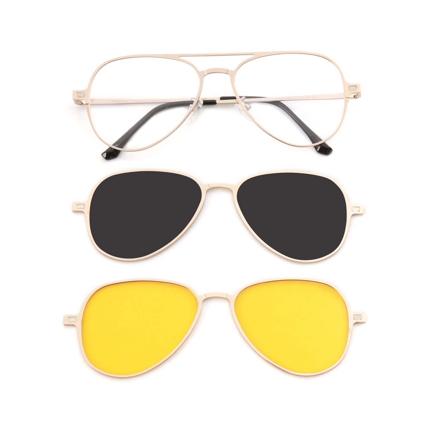 Klik Magnetic Clip-On Sunglasses | Blue Protection & Polarized Lenses with Dual Magnetic Shades. 4