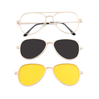 Klik Magnetic Clip-On Sunglasses | Blue Protection & Polarized Lenses with Dual Magnetic Shades. 4