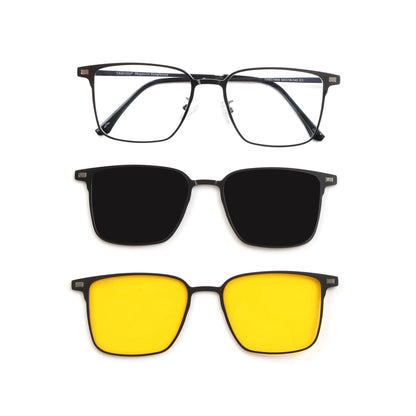 Klik Unisex Polarized Clip on Sunglasses | 3 in 1 Magnetic Attachment Sunglasses for Men & Women. 5