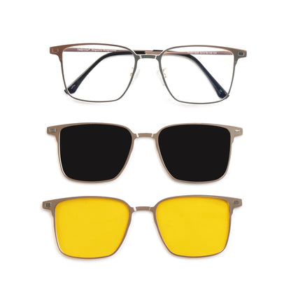 Klik Unisex Polarized Clip on Sunglasses | 3 in 1 Magnetic Attachment Sunglasses for Men & Women. 5