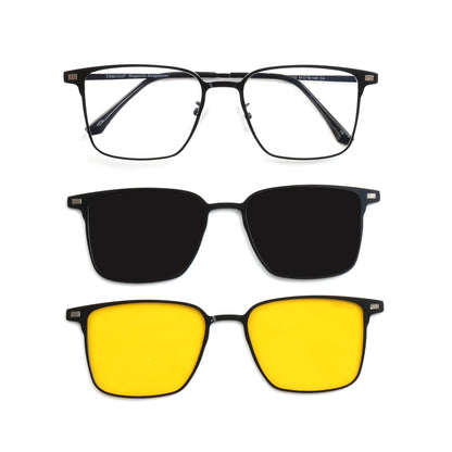 Klik Unisex Polarized Clip on Sunglasses | 3 in 1 Magnetic Attachment Sunglasses for Men & Women. 5